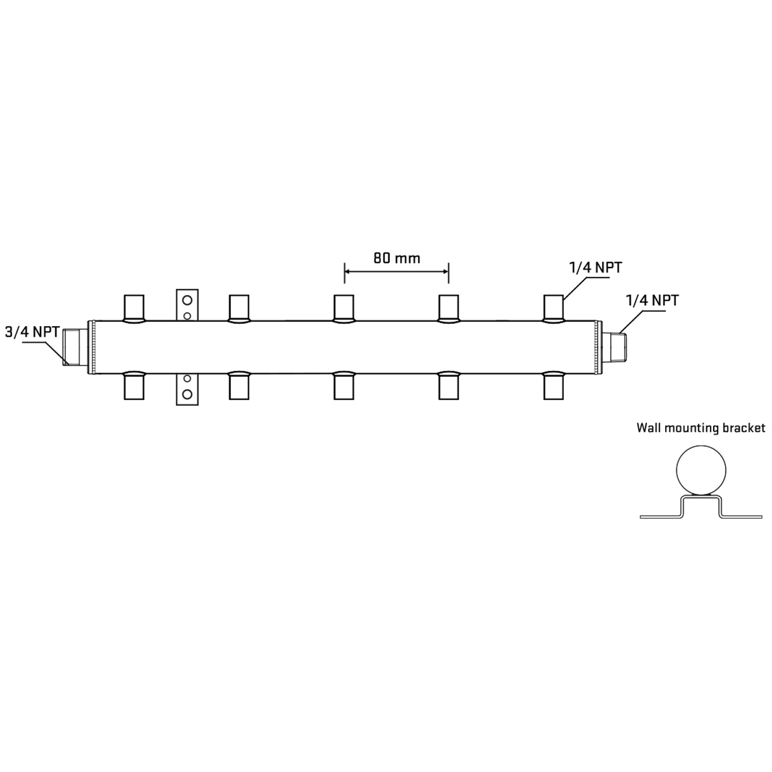 M510A071042 Manifolds Stainless Steel Double Sided