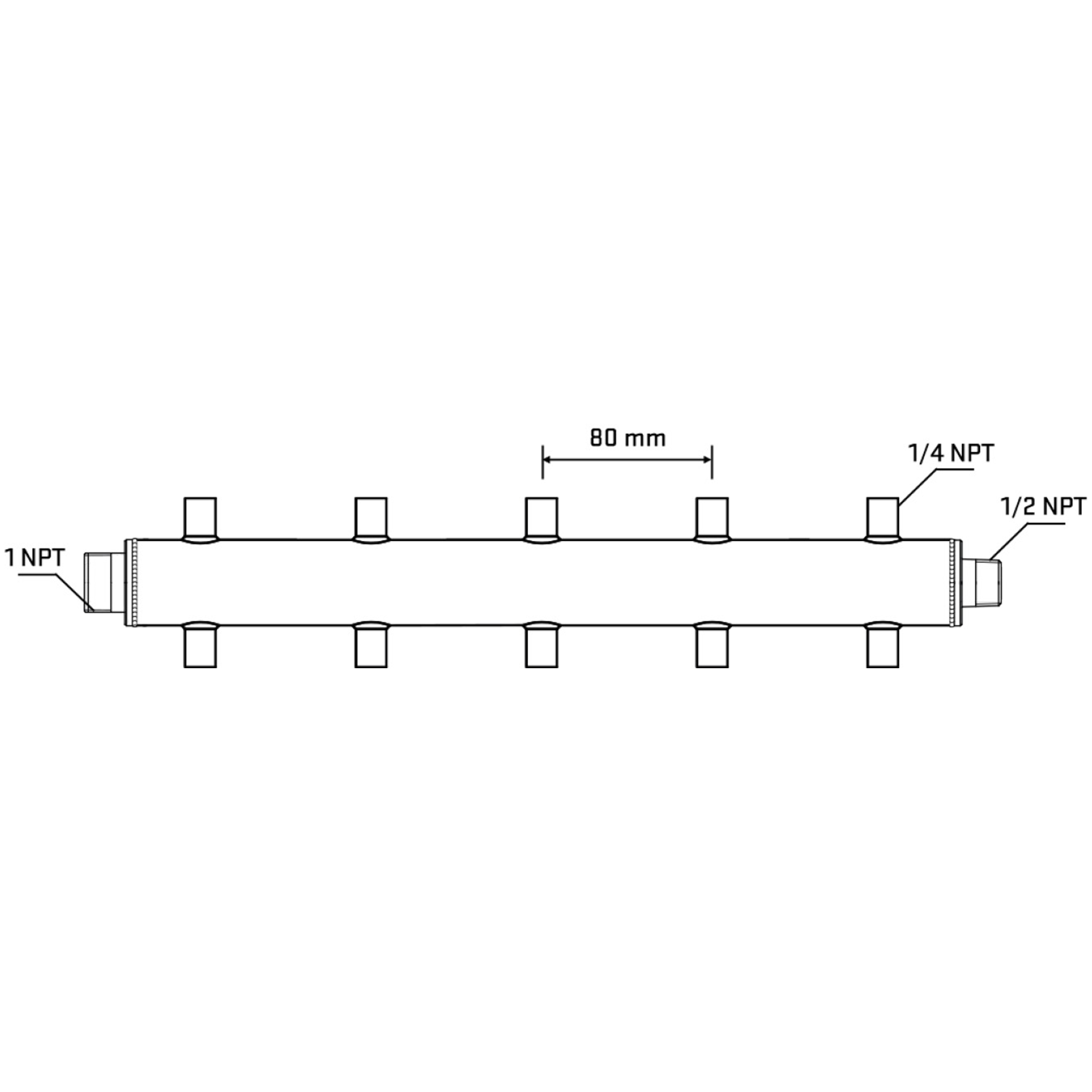 M510A071130 Manifolds Stainless Steel Double Sided