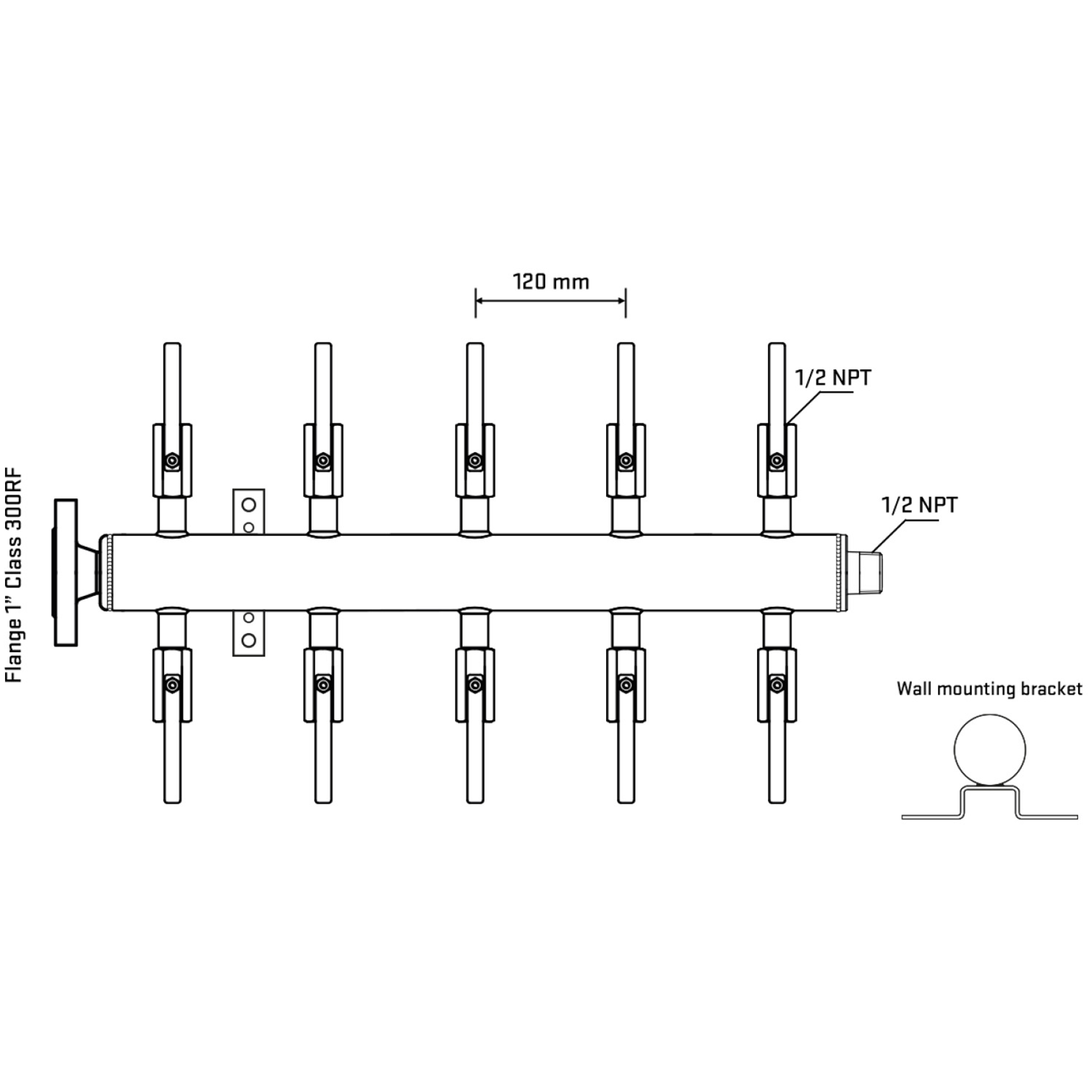 M510B080232 Manifolds Stainless Steel Double Sided