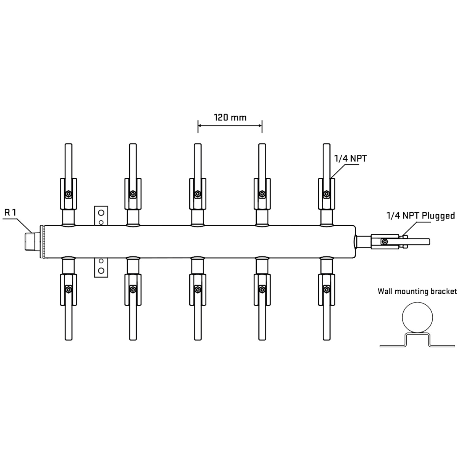 M510B090522 Manifolds Stainless Steel Double Sided