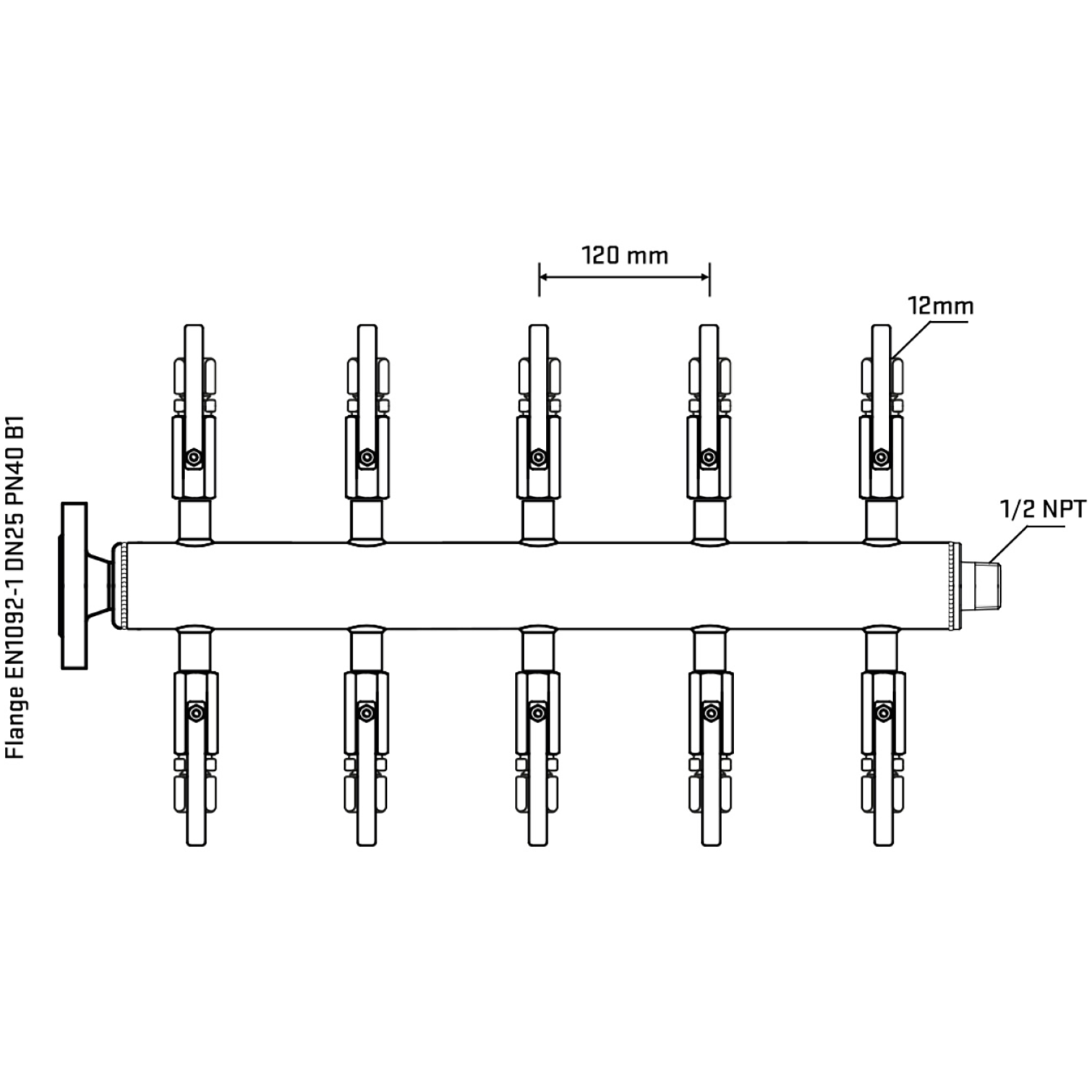 M510B100330 Manifolds Stainless Steel Double Sided