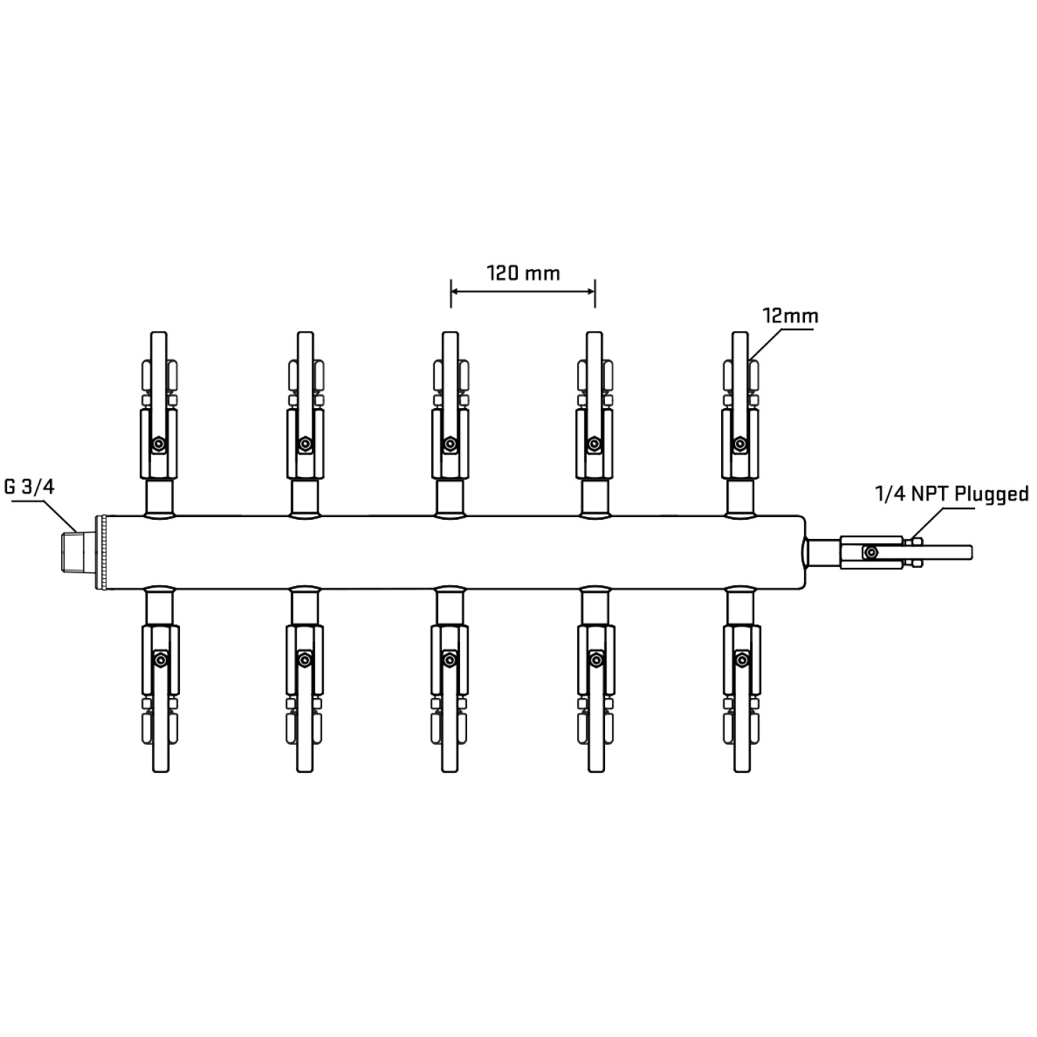 M510B100420 Manifolds Stainless Steel Double Sided