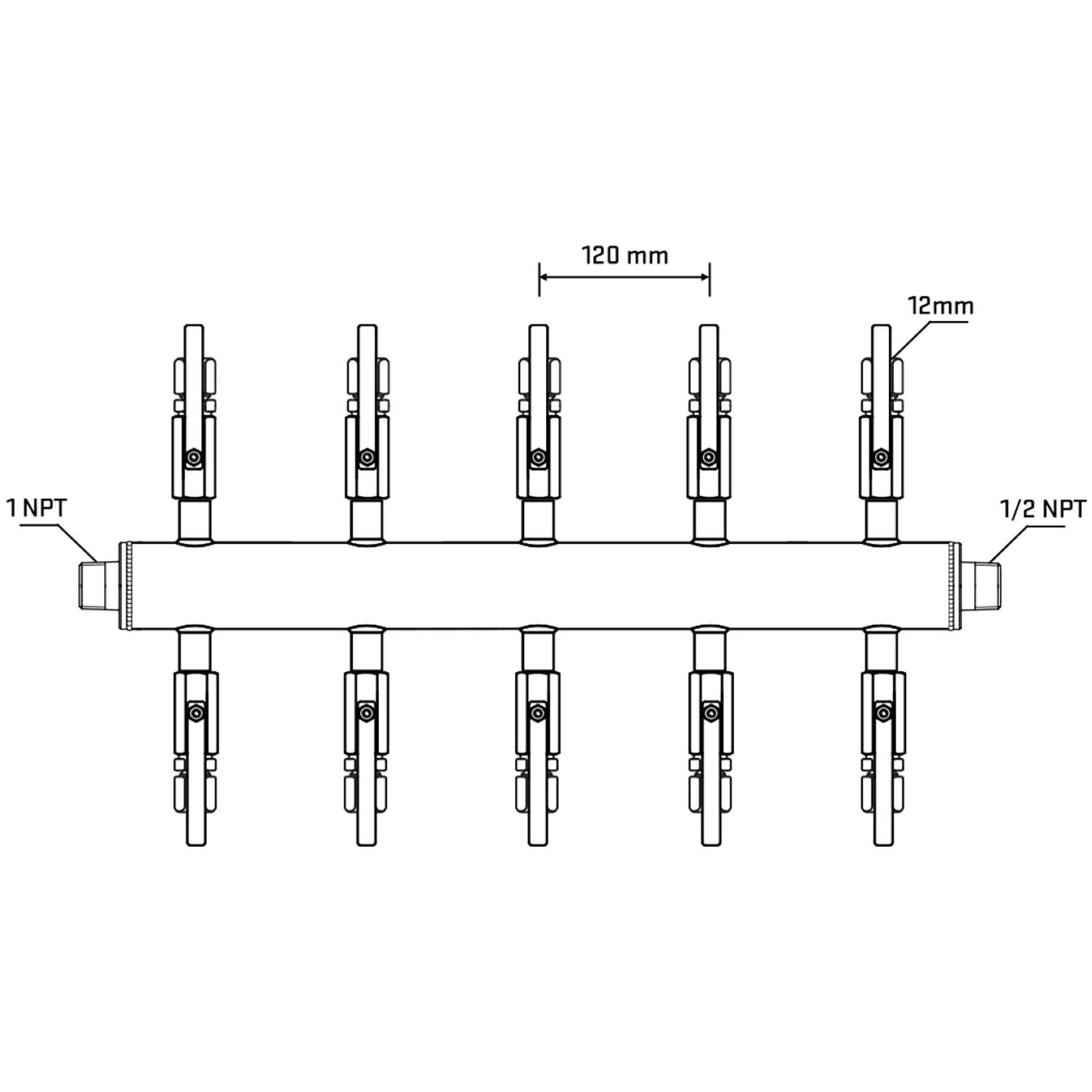 M510B100930 Manifolds Stainless Steel Double Sided