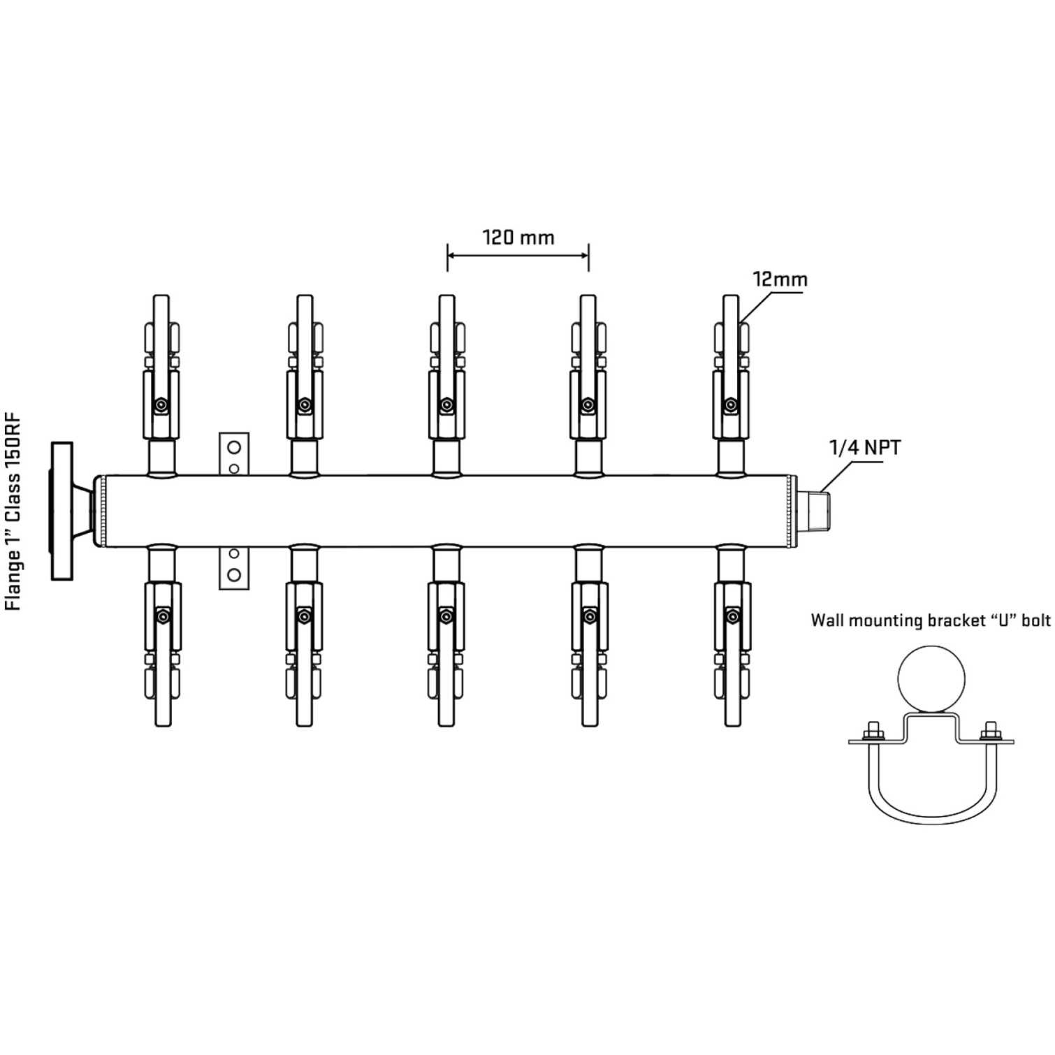 M510B110141 Manifolds Stainless Steel Double Sided