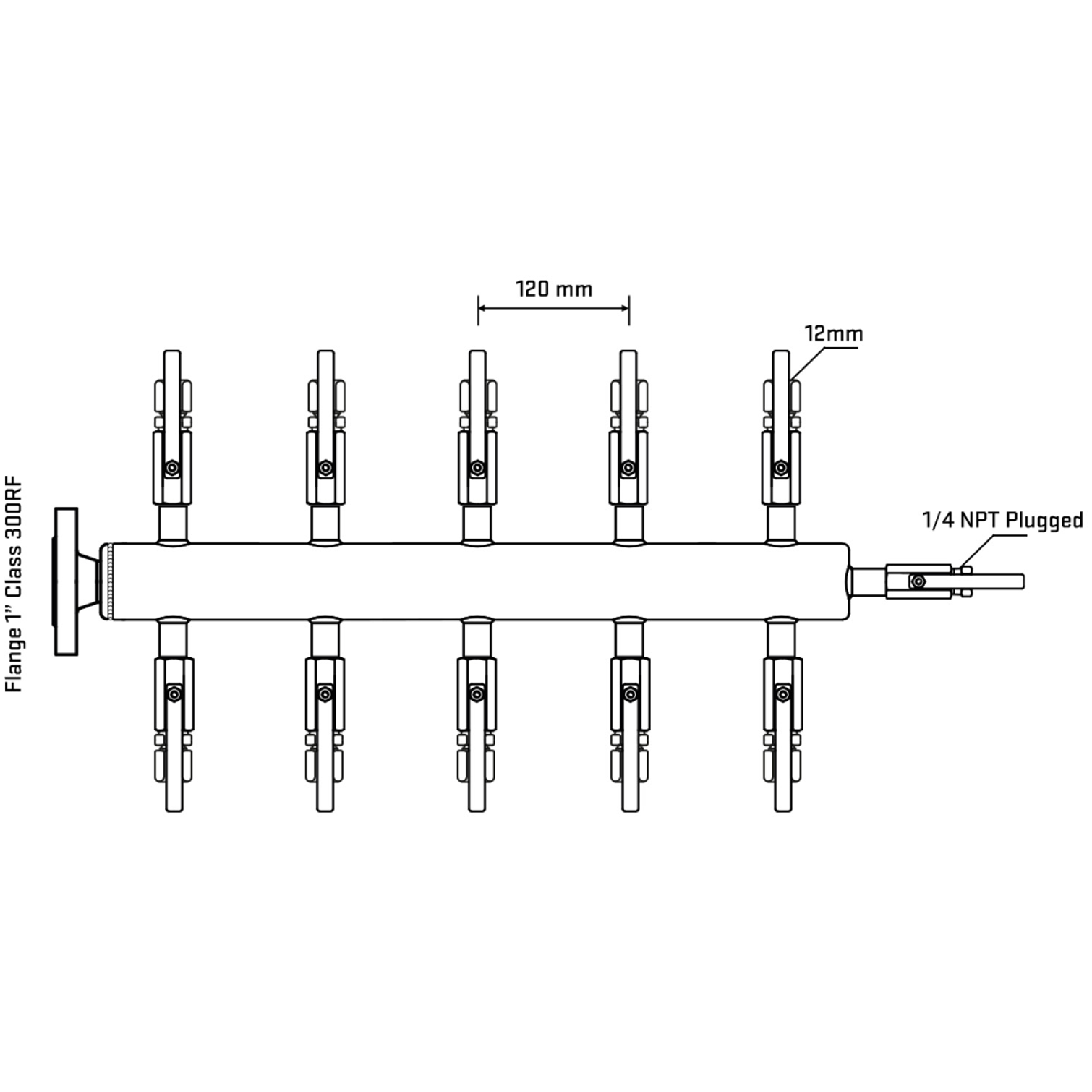 M510B110220 Manifolds Stainless Steel Double Sided