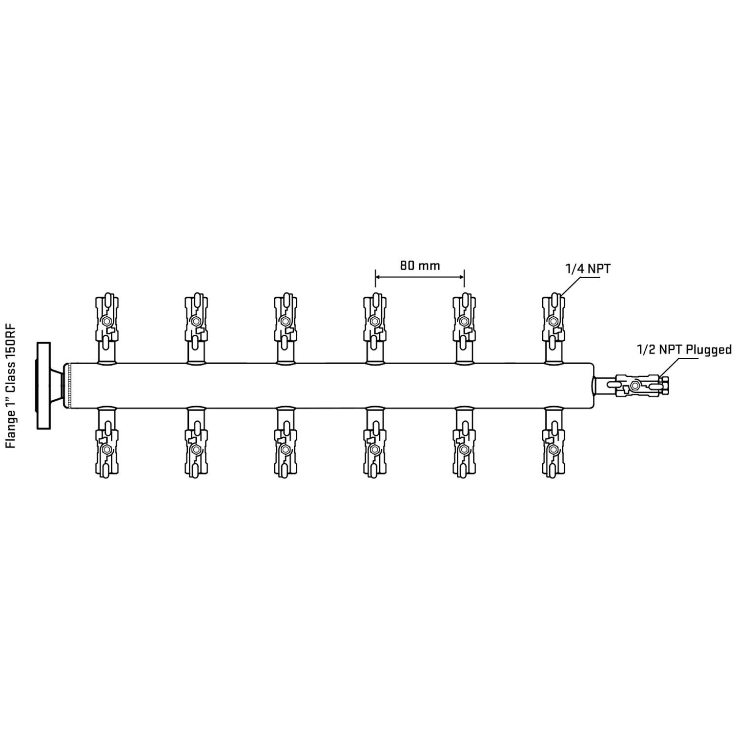 M512A020110 Manifolds Stainless Steel Double Sided