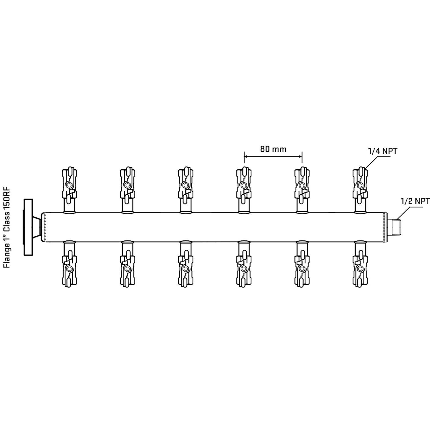 M512A020130 Manifolds Stainless Steel Double Sided