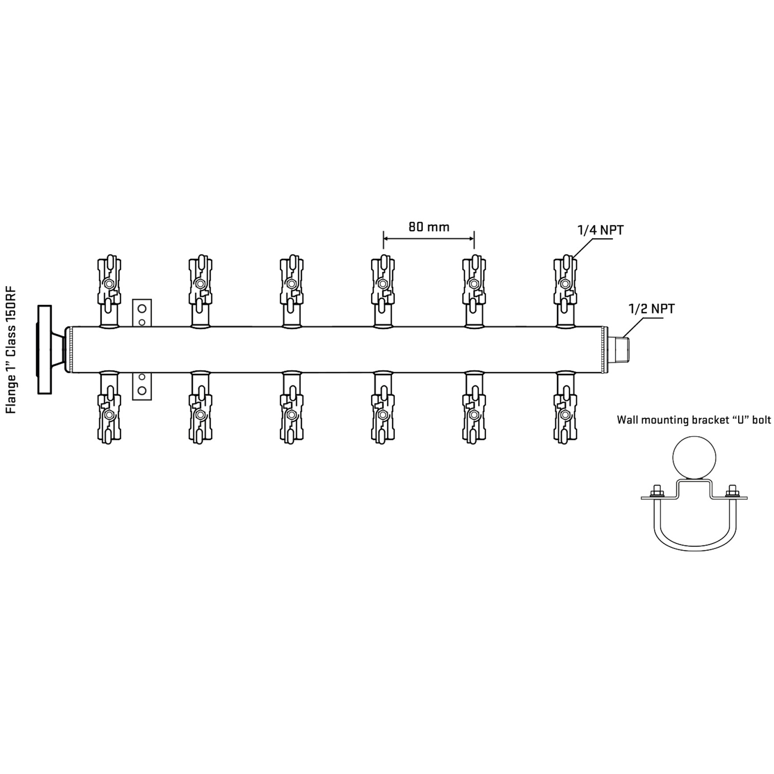 M512A020131 Manifolds Stainless Steel Double Sided