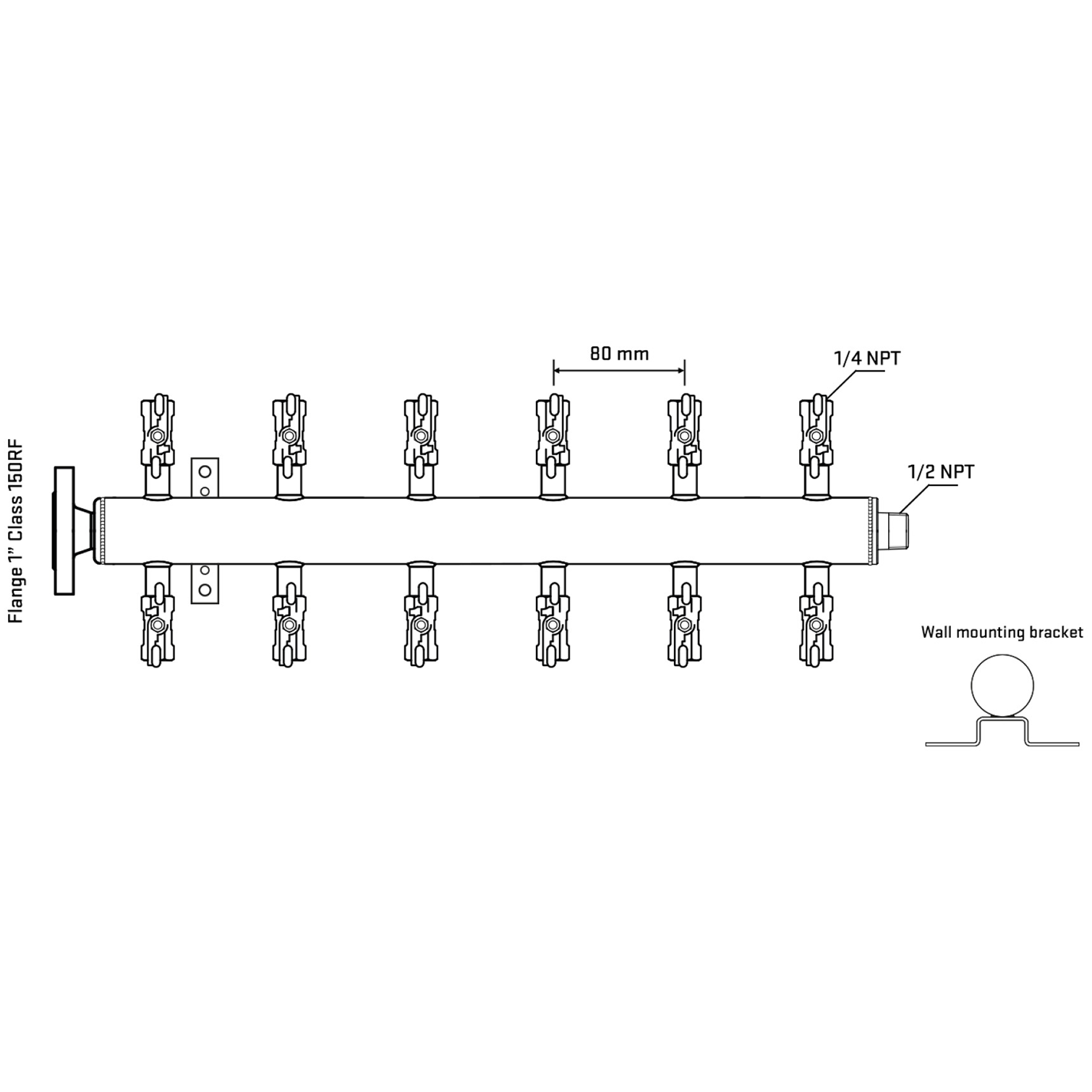 M512A020132 Manifolds Stainless Steel Double Sided