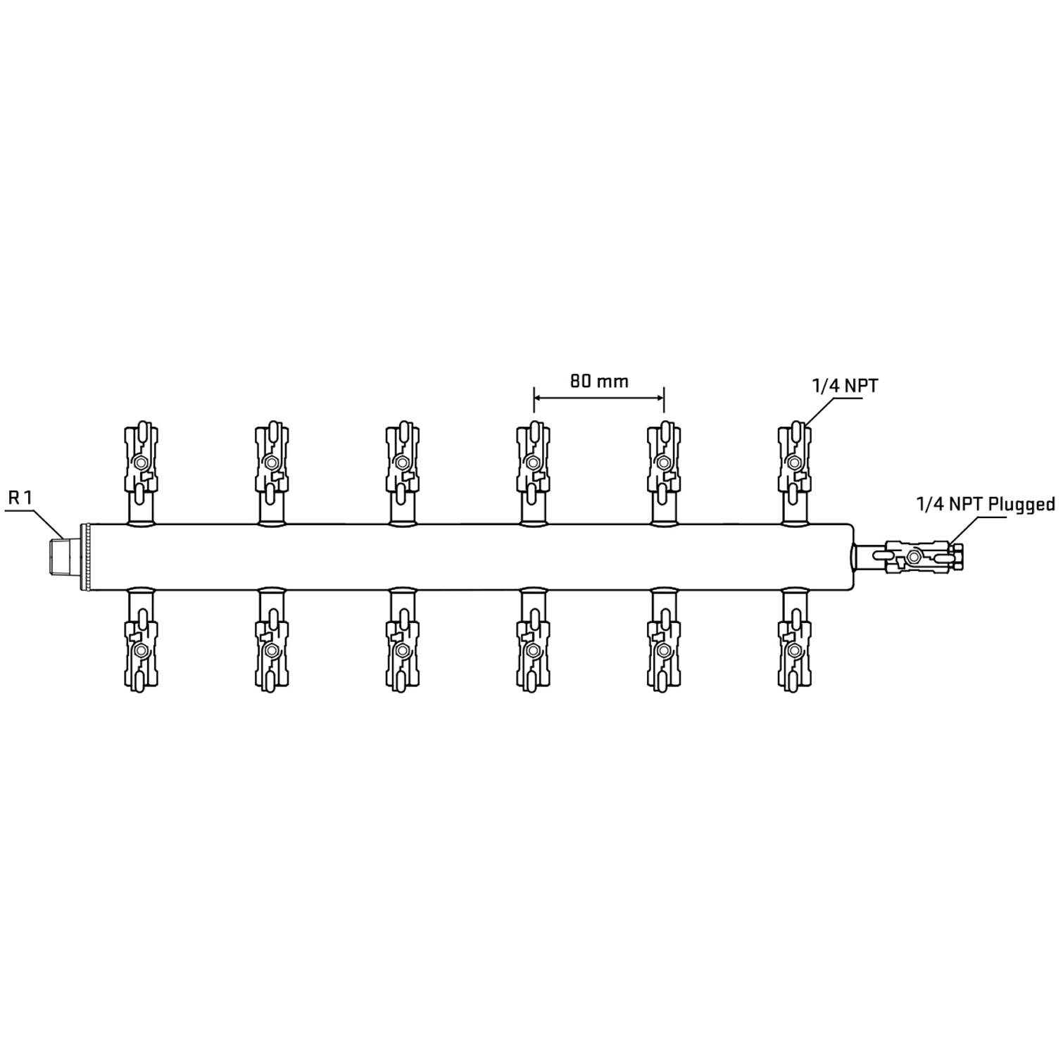 M512A020520 Manifolds Stainless Steel Double Sided