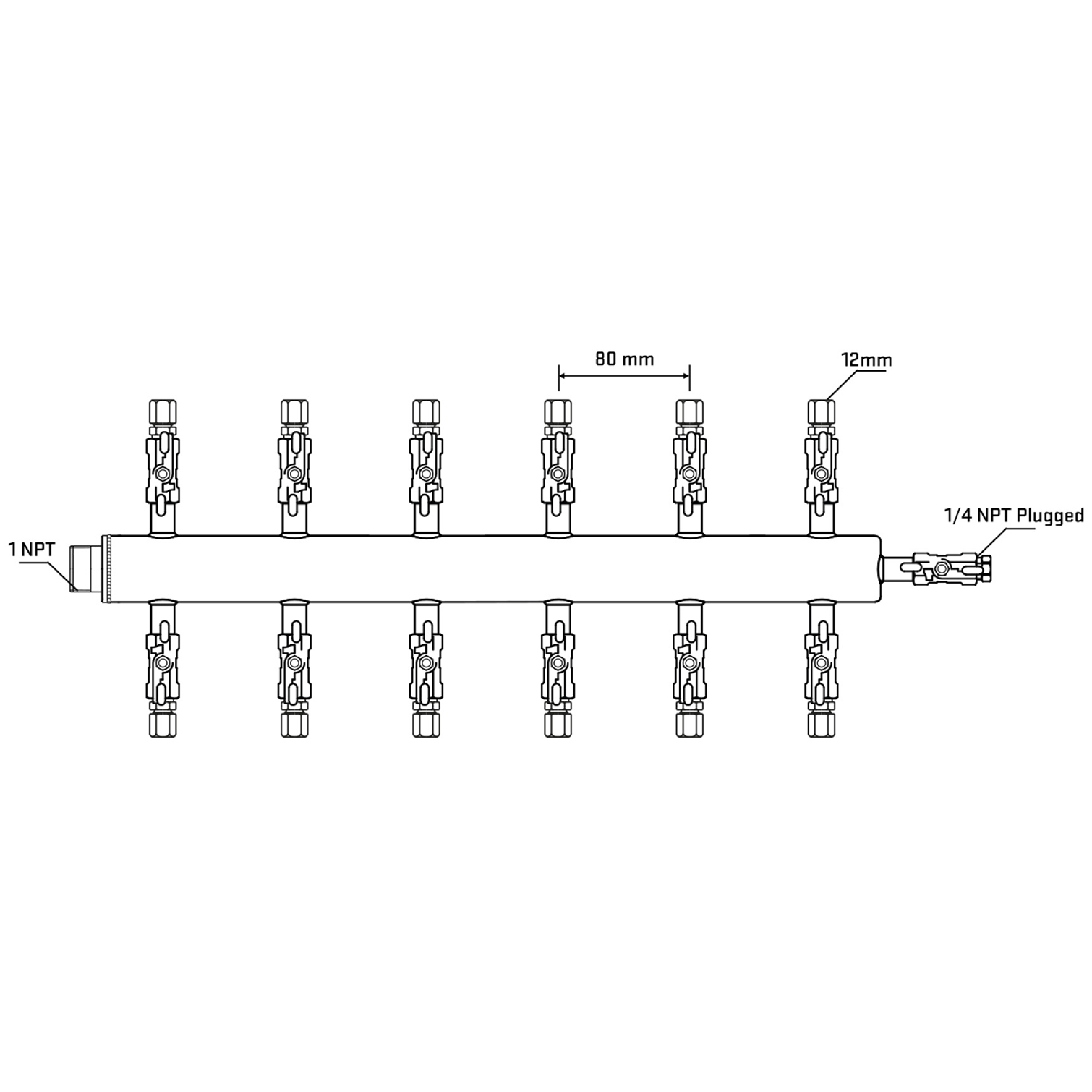 M512A031120 Manifolds Stainless Steel Double Sided