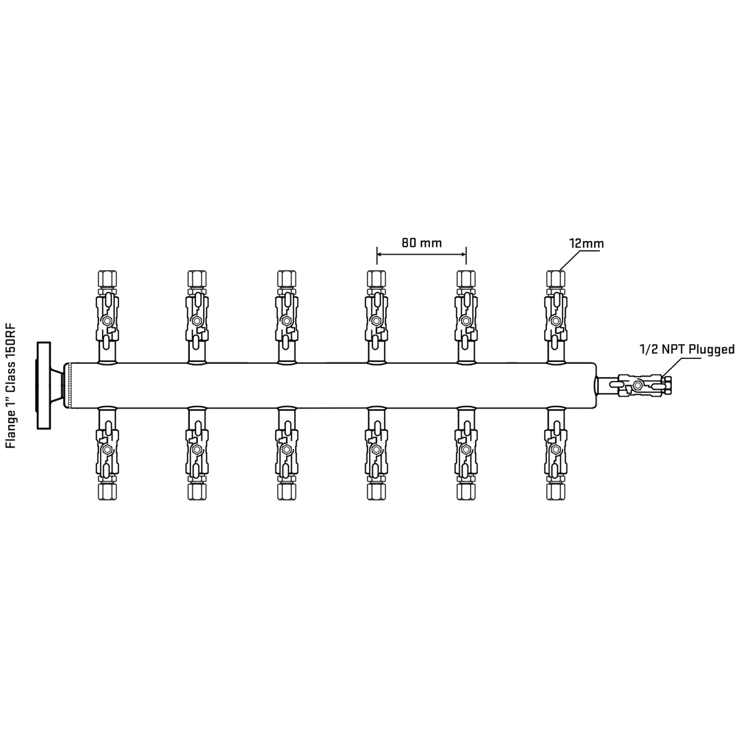 M512A040110 Manifolds Stainless Steel Double Sided