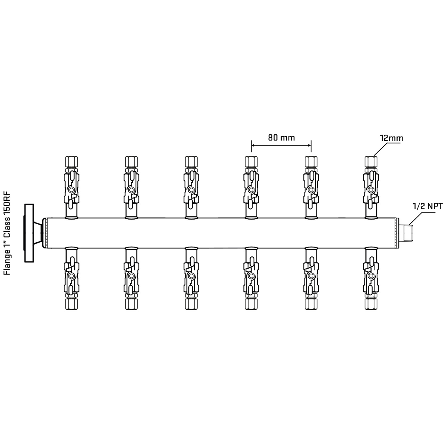 M512A040130 Manifolds Stainless Steel Double Sided