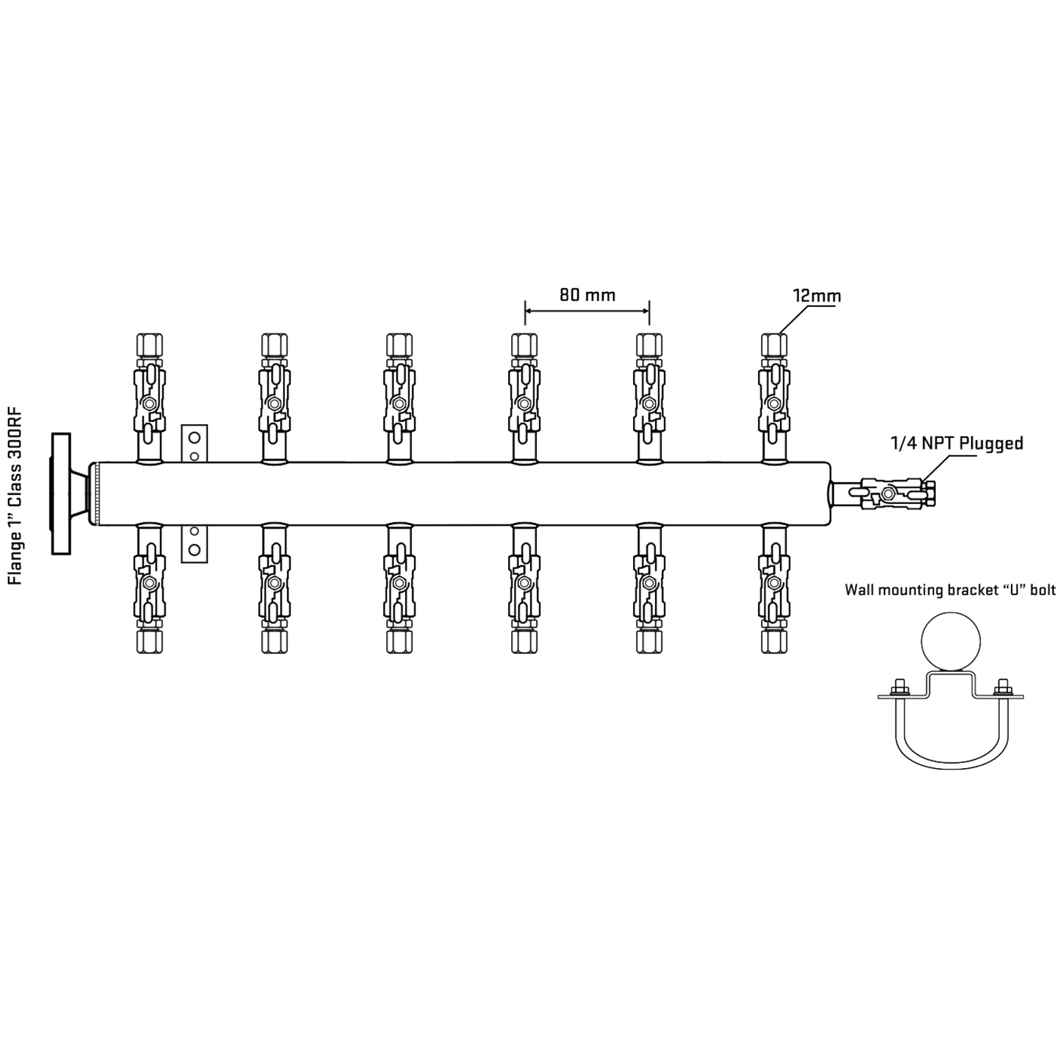 M512A040221 Manifolds Stainless Steel Double Sided