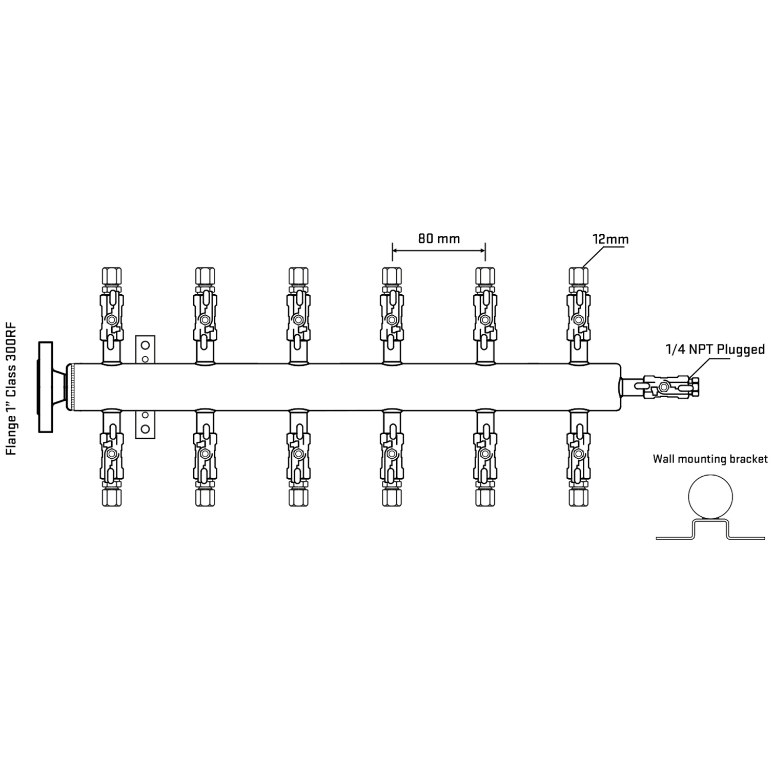 M512A040222 Manifolds Stainless Steel Double Sided