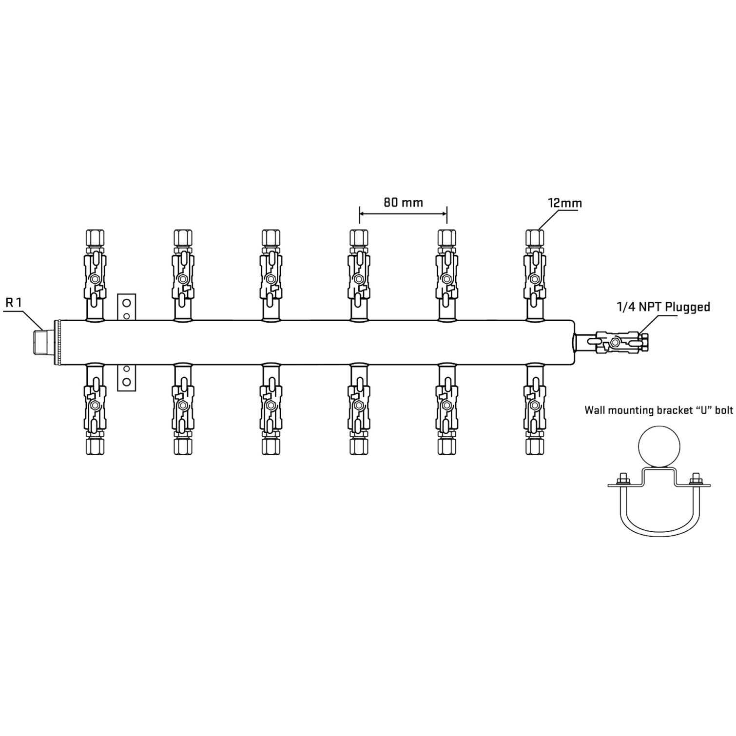 M512A040521 Manifolds Stainless Steel Double Sided