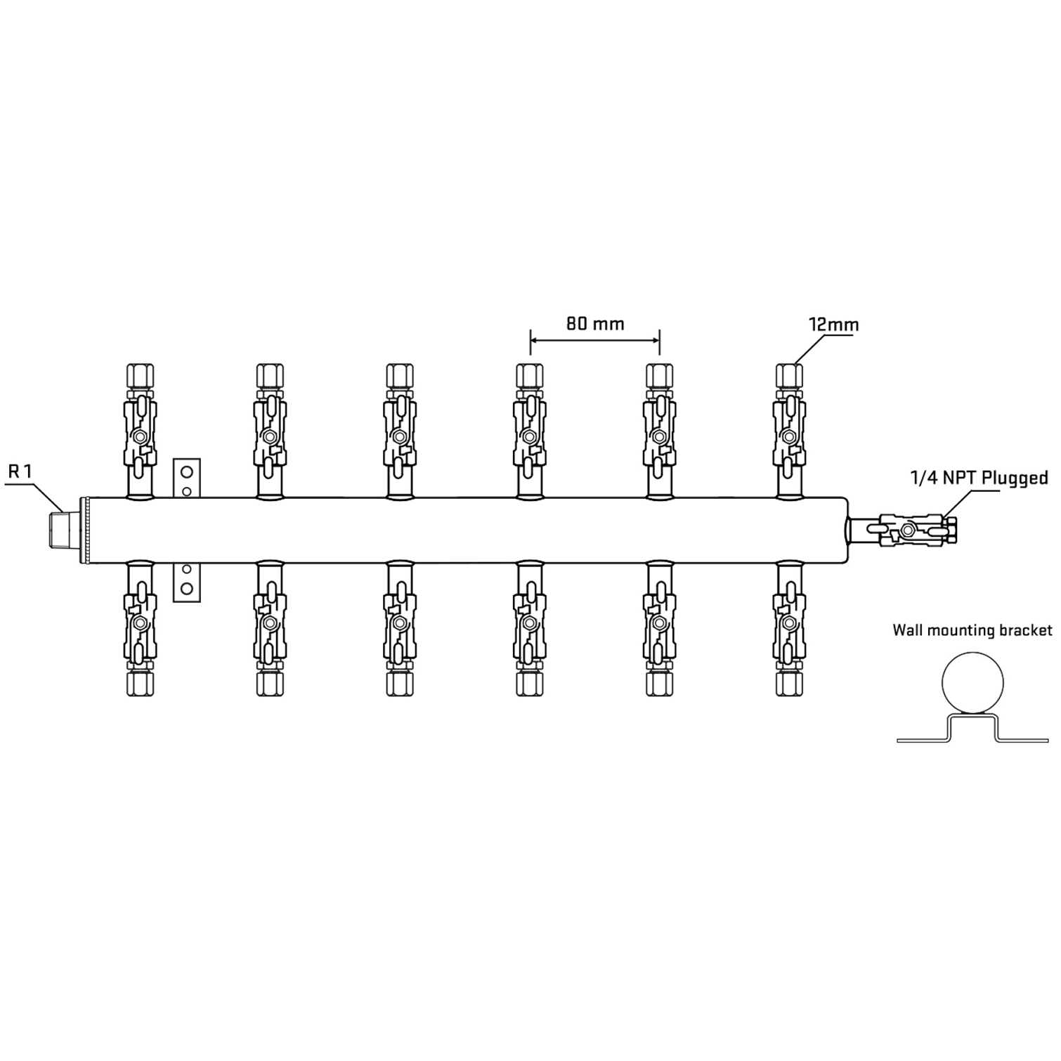 M512A040522 Manifolds Stainless Steel Double Sided