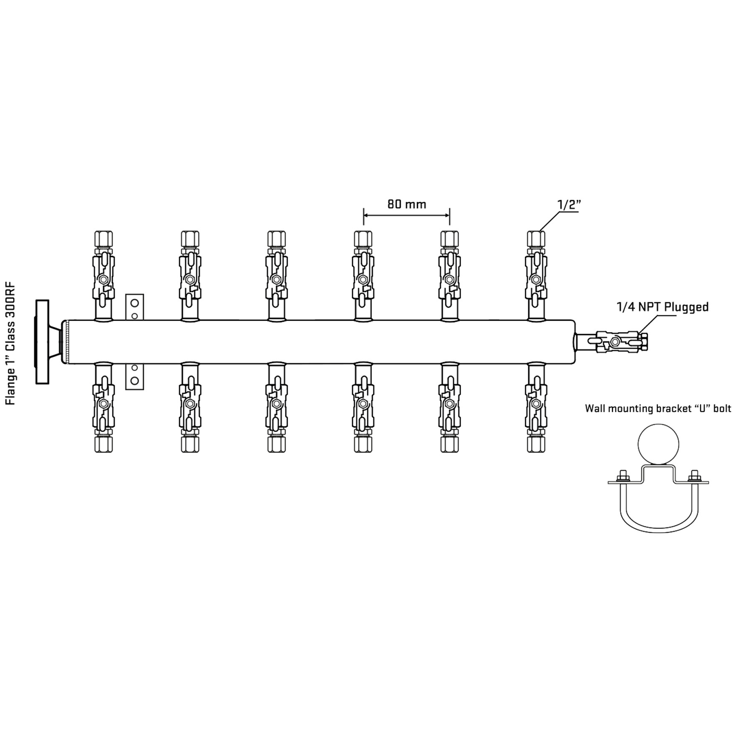 M512A050221 Manifolds Stainless Steel Double Sided