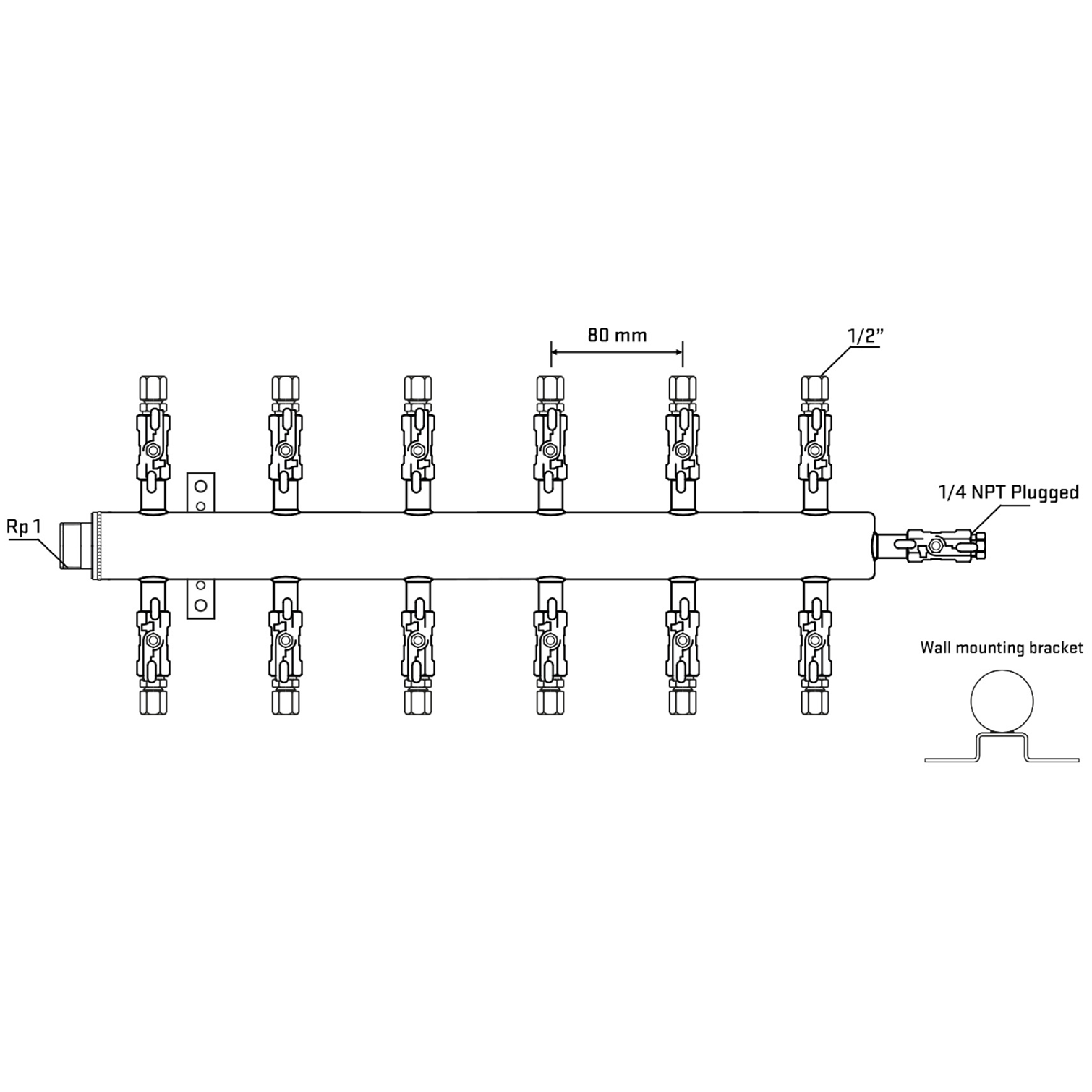 M512A050722 Manifolds Stainless Steel Double Sided