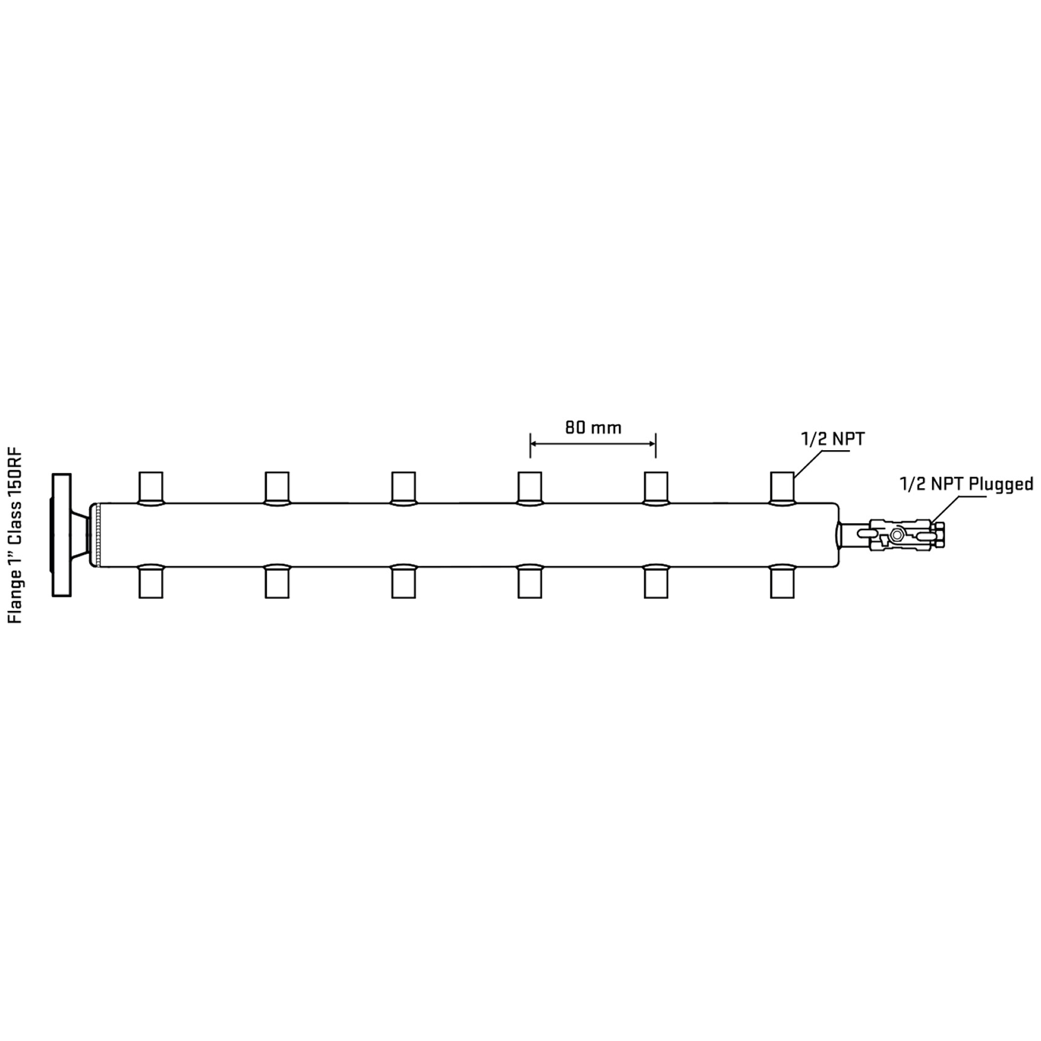 M512A060110 Manifolds Stainless Steel Double Sided