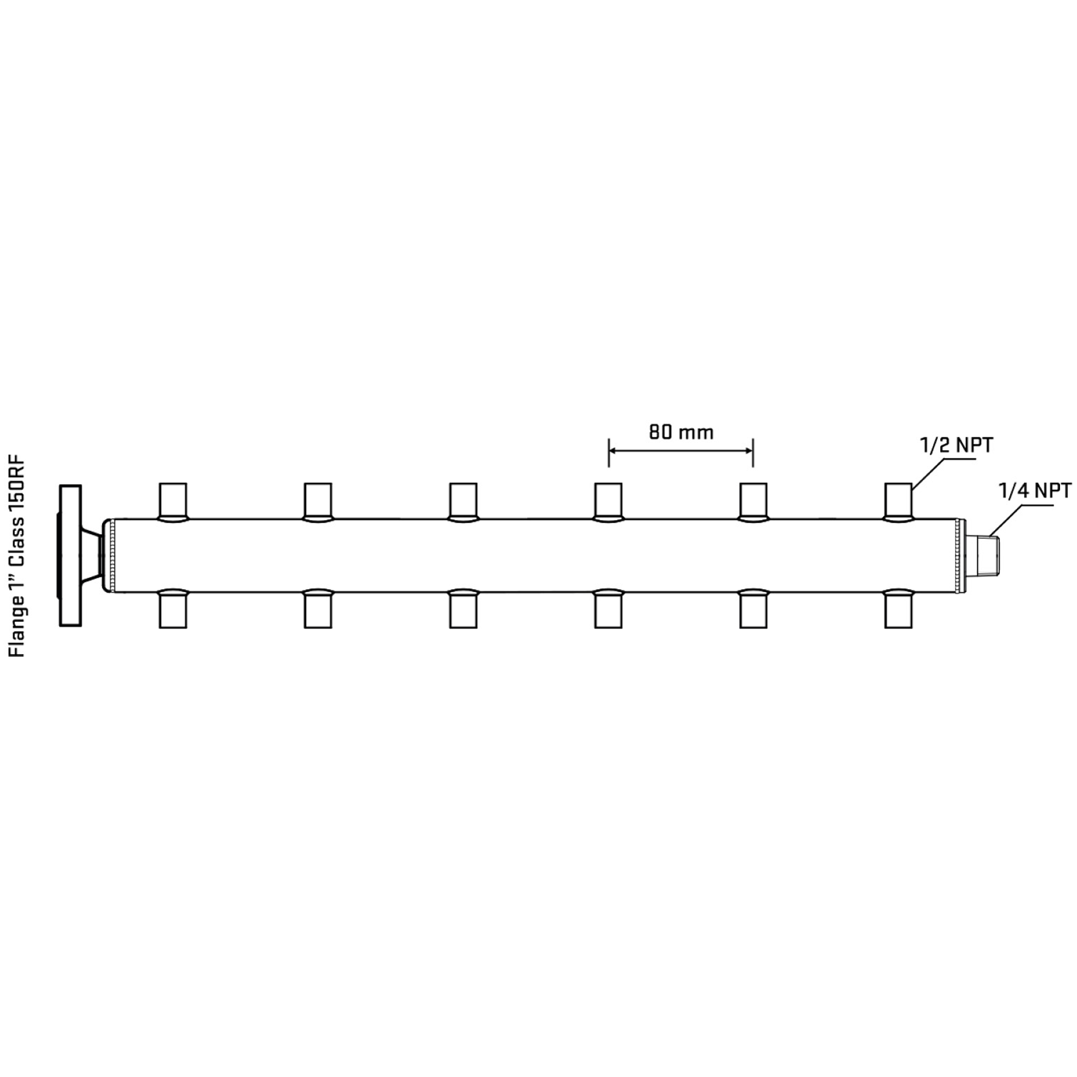 M512A060140 Manifolds Stainless Steel Double Sided