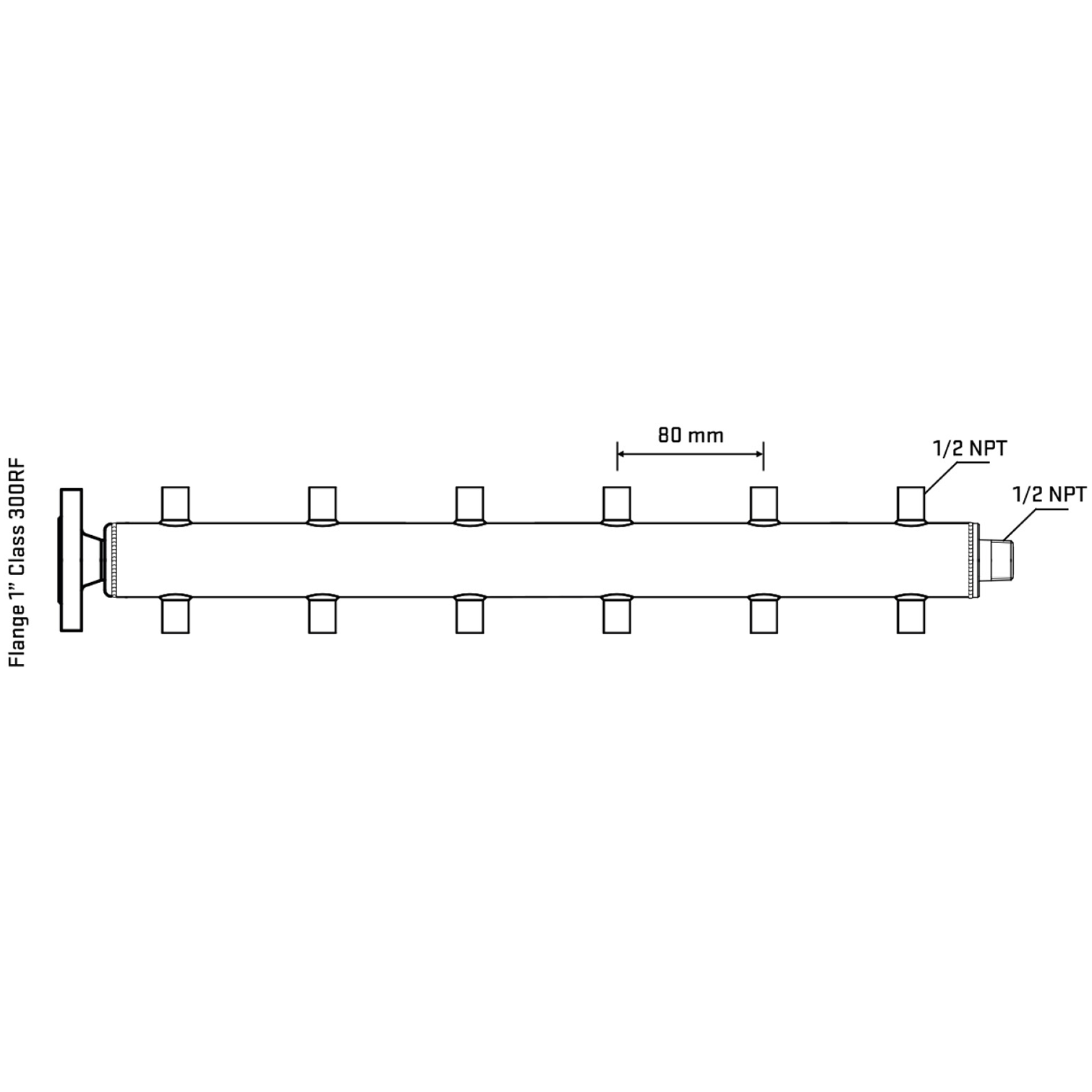 M512A060230 Manifolds Stainless Steel Double Sided