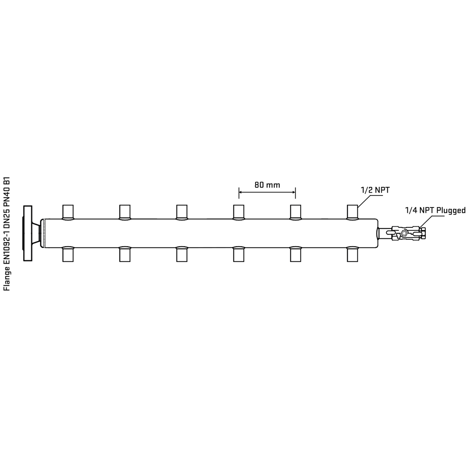 M512A060320 Manifolds Stainless Steel Double Sided