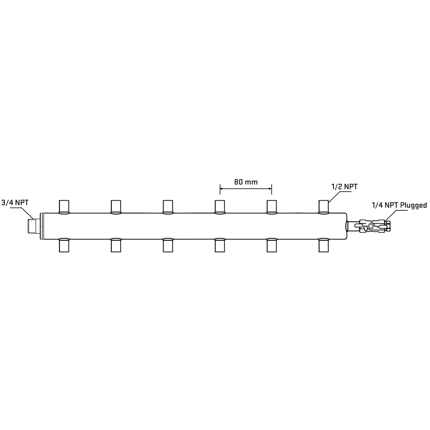 M512A060820 Manifolds Stainless Steel Double Sided