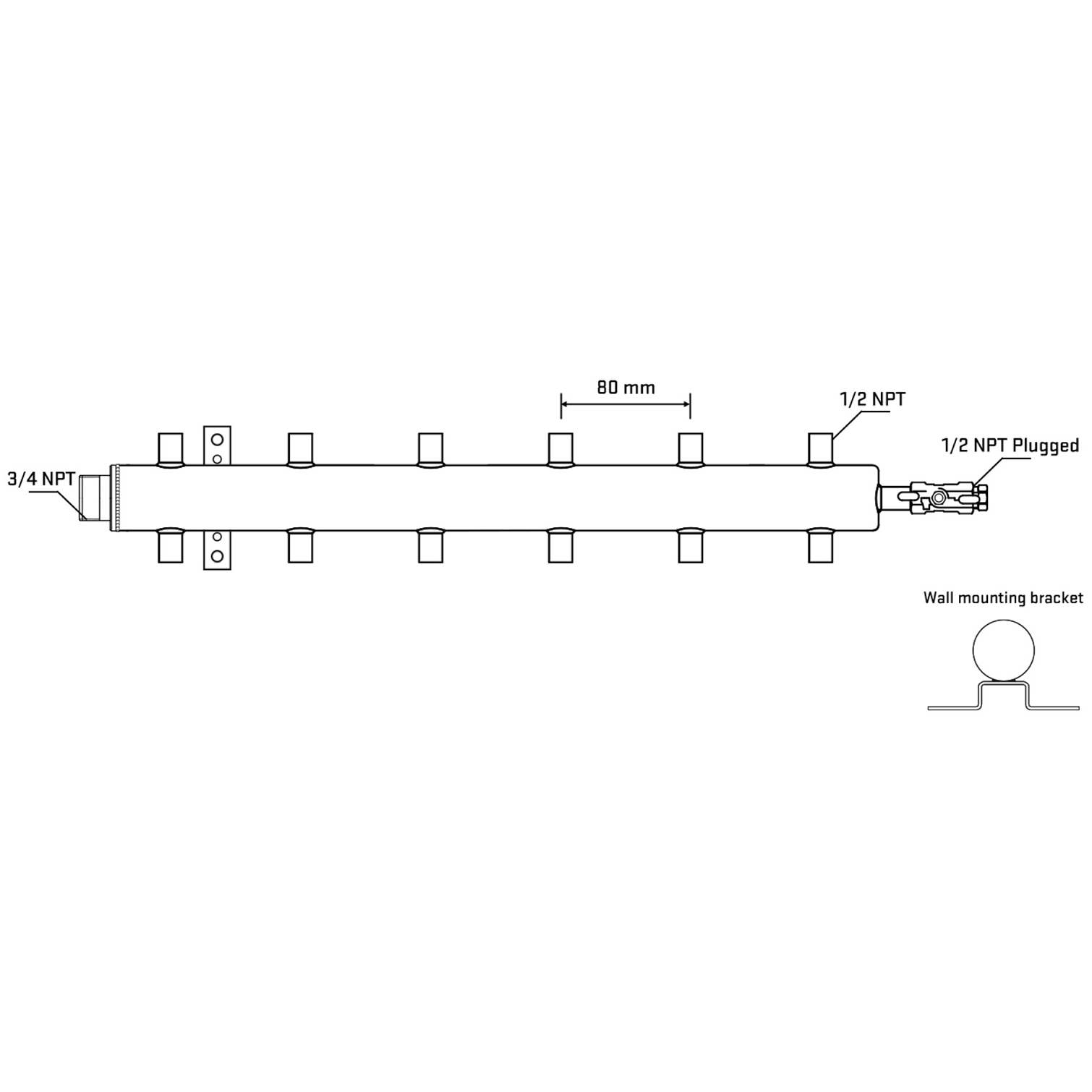 M512A061012 Manifolds Stainless Steel Double Sided