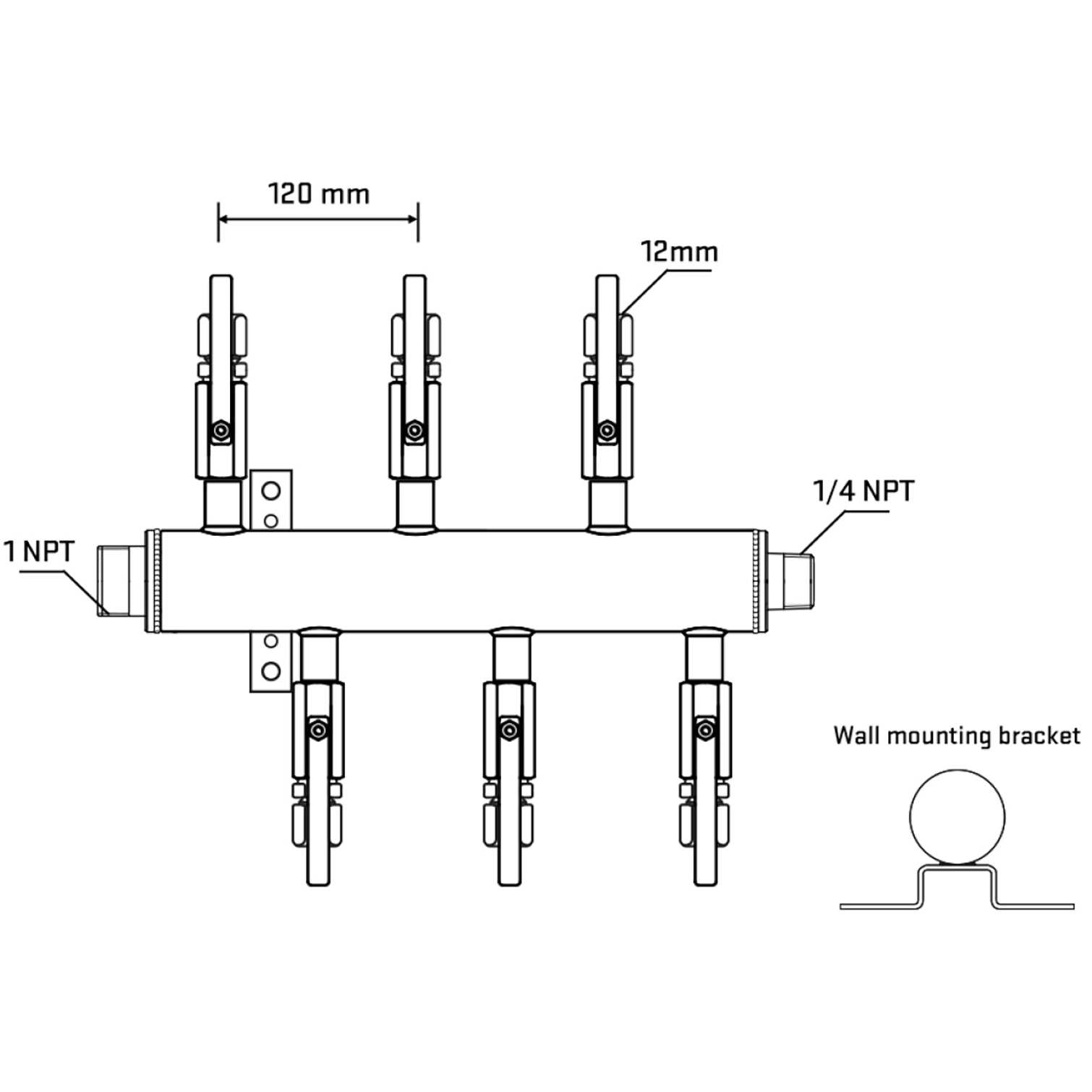 M5F1B101142 Manifolds Stainless Steel Double Sided