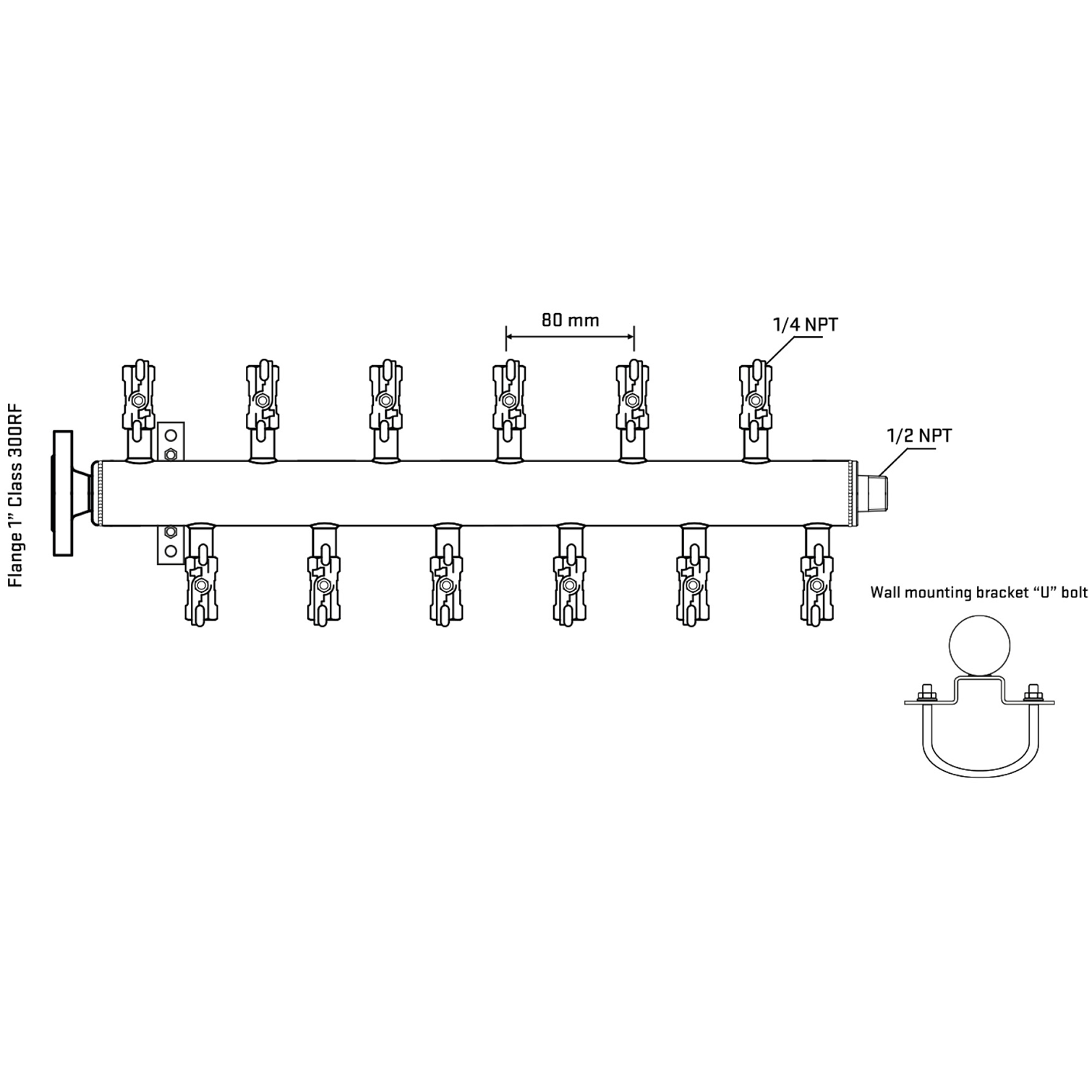 M5F2A020231 Manifolds Stainless Steel Double Sided