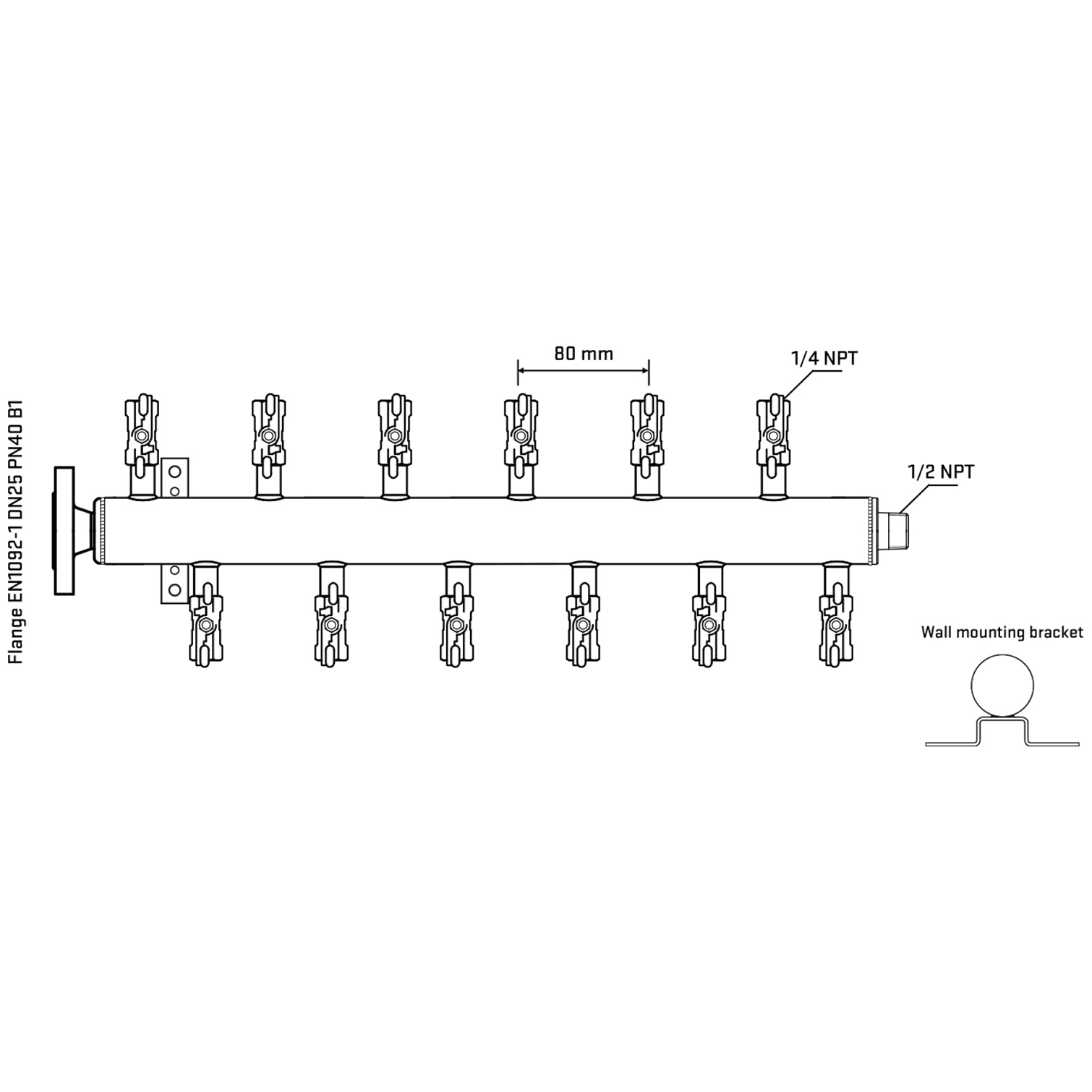 M5F2A020332 Manifolds Stainless Steel Double Sided