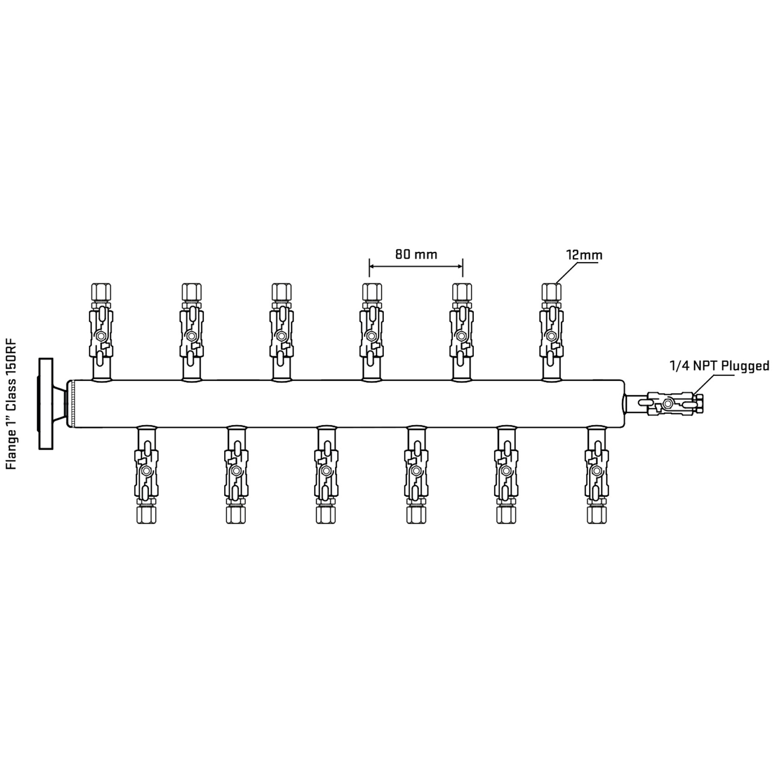 M5F2A040120 Manifolds Stainless Steel Double Sided