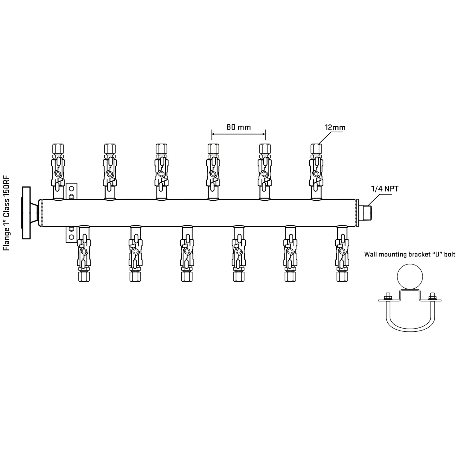 M5F2A040141 Manifolds Stainless Steel Double Sided