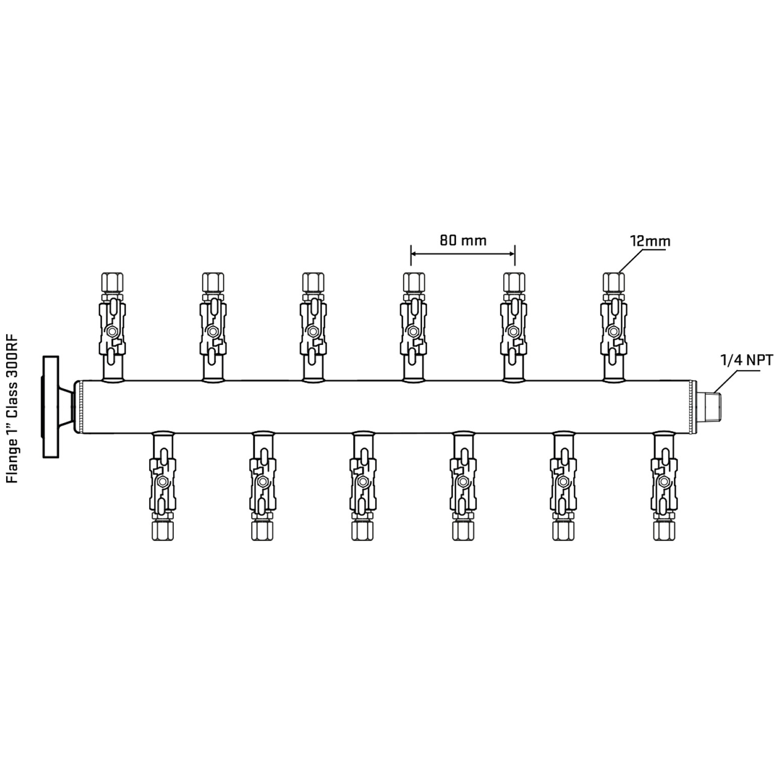 M5F2A040240 Manifolds Stainless Steel Double Sided