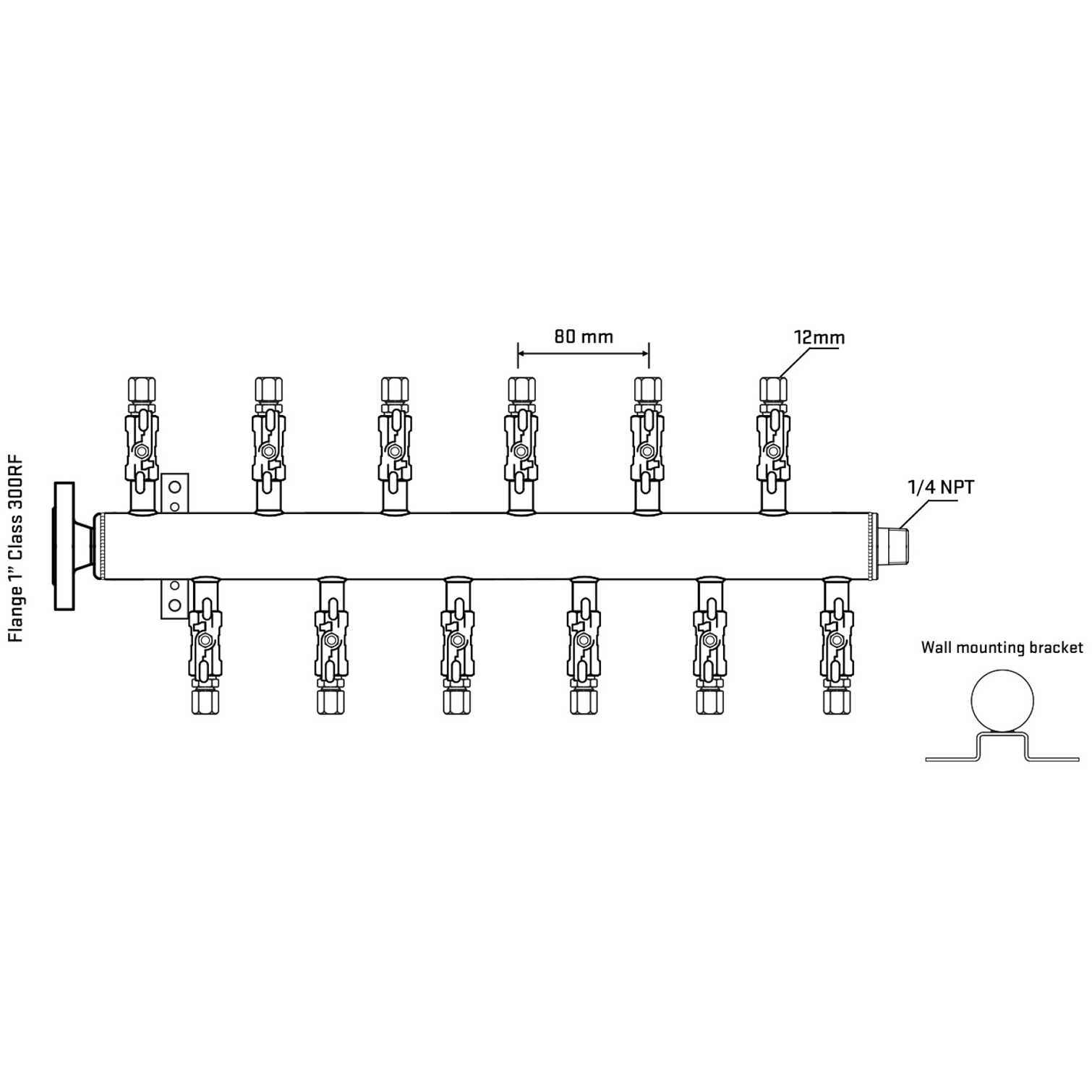 M5F2A040242 Manifolds Stainless Steel Double Sided