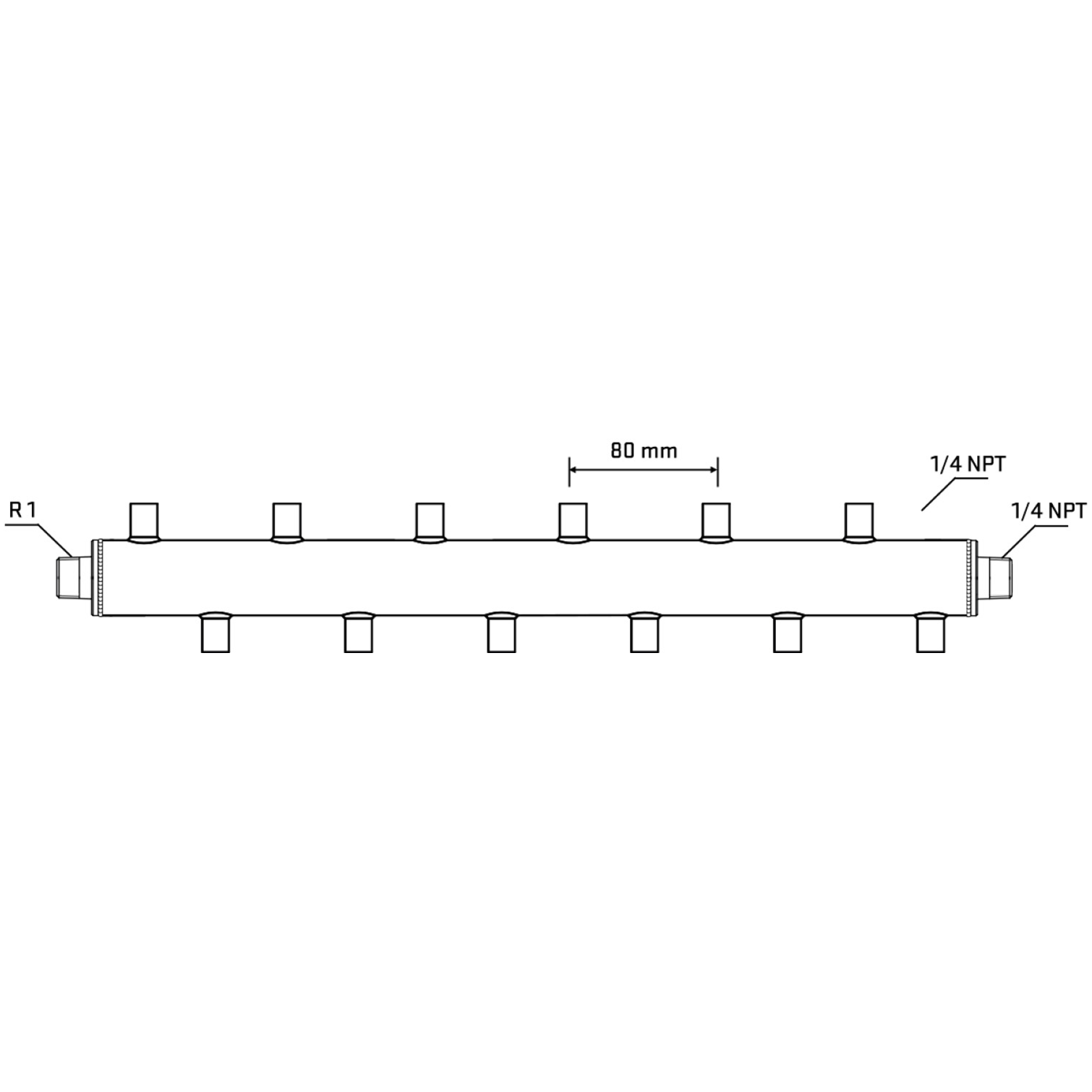 M5F2A070540 Manifolds Stainless Steel Double Sided